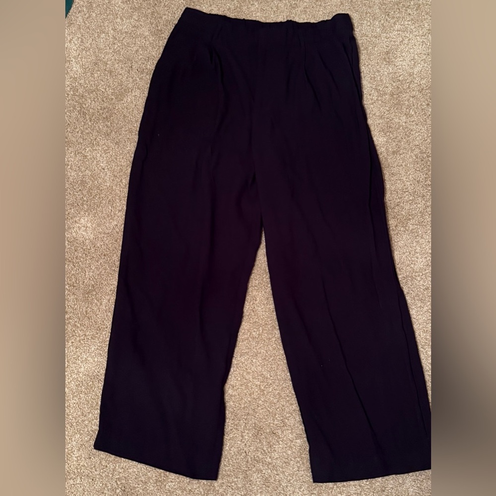 💜Women’s A New Day high rise straight leg trousers black size 14 short